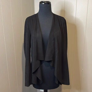 Zara Basic Collection Women’s Medium Jacket Wavy Flaps Faux Suede